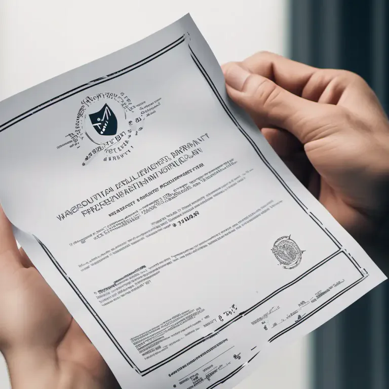 Visual representation of "warrant" - A document that promises something