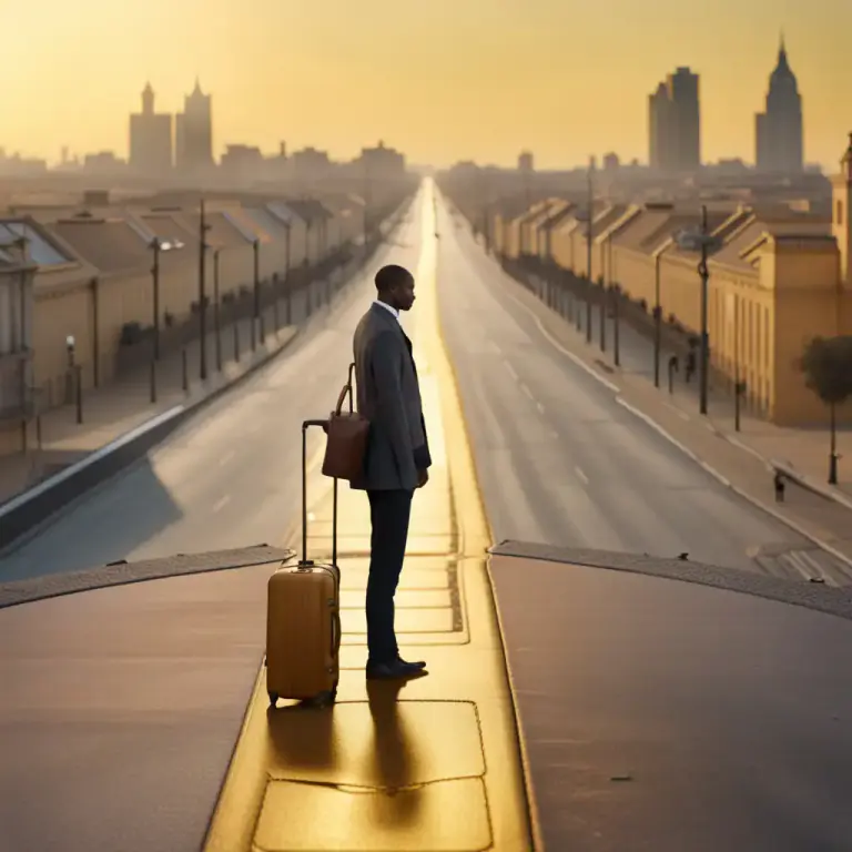 Visual representation of "the streets are paved with gold" - An overly optimistic perception or unrealistic expectation