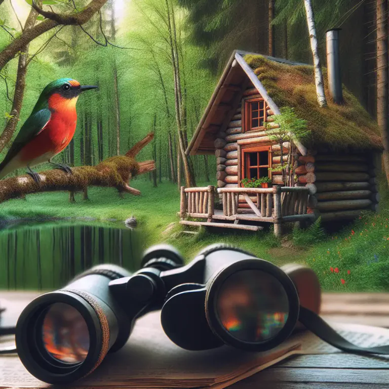 Visual representation of "hide" - A shelter for observing wildlife.