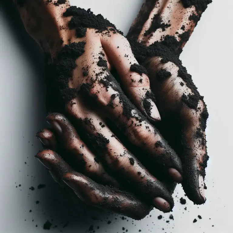 Visual representation of "black" - Very dirty or soiled.