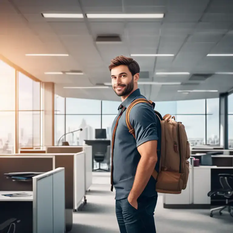 Visual representation of "pack in" - Stop doing something or retire.