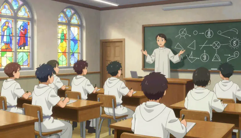 Visual representation of "seminary" - A special school for training and educating priests, ministers, or rabbis.