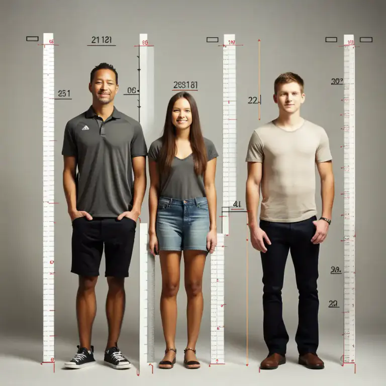 Visual representation of "stature" - The height of a person, animal or object