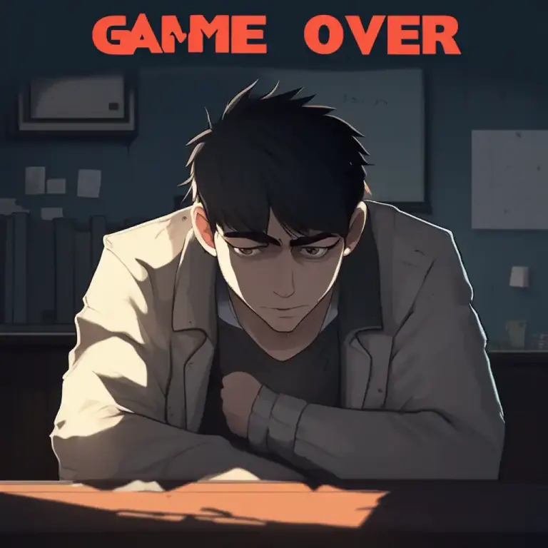 Visual representation of "game over" - Used to indicate that there's no longer any chance of success or improvement in a situation