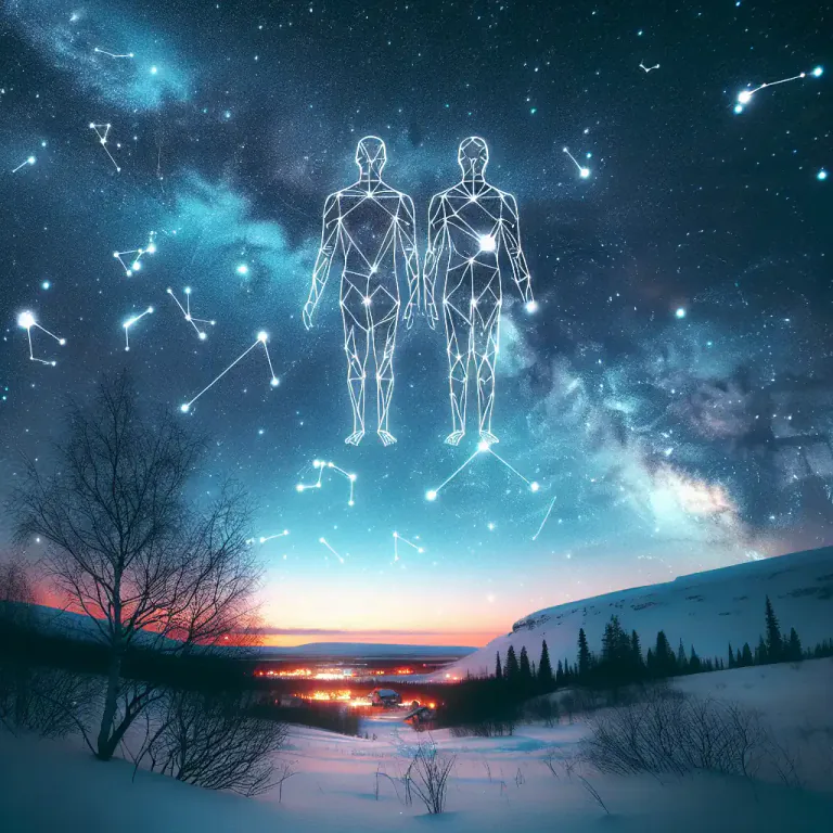 Visual representation of "gemini" - A constellation in the northern sky.