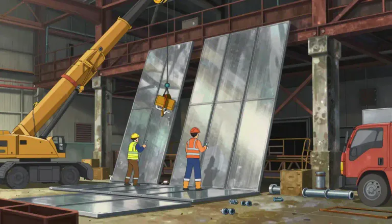 Visual representation of "dismantle" - to take apart a piece of machinery or equipment, building, or other structure