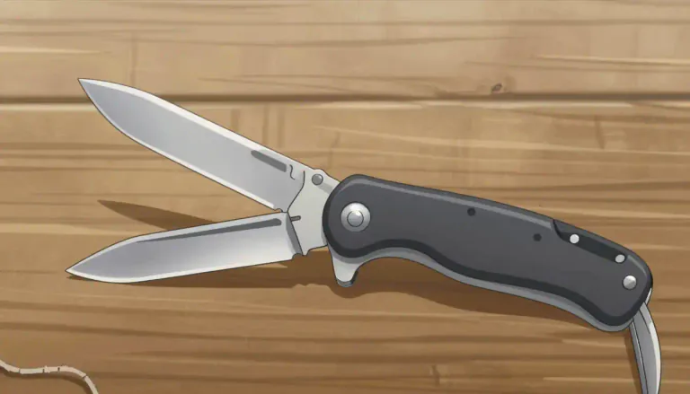 Visual representation of "penknife" - A small knife that folds into its handle; typically used for simple tasks or as a portable tool