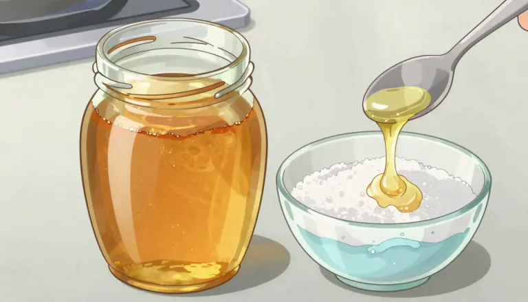 Visual representation of "syrup" - A sweet liquid made by dissolving sugar in water, often used in cooking or baking.
