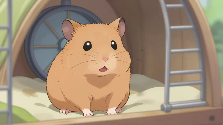Visual representation of "hamster" - A small furry animal that is often kept as a pet.