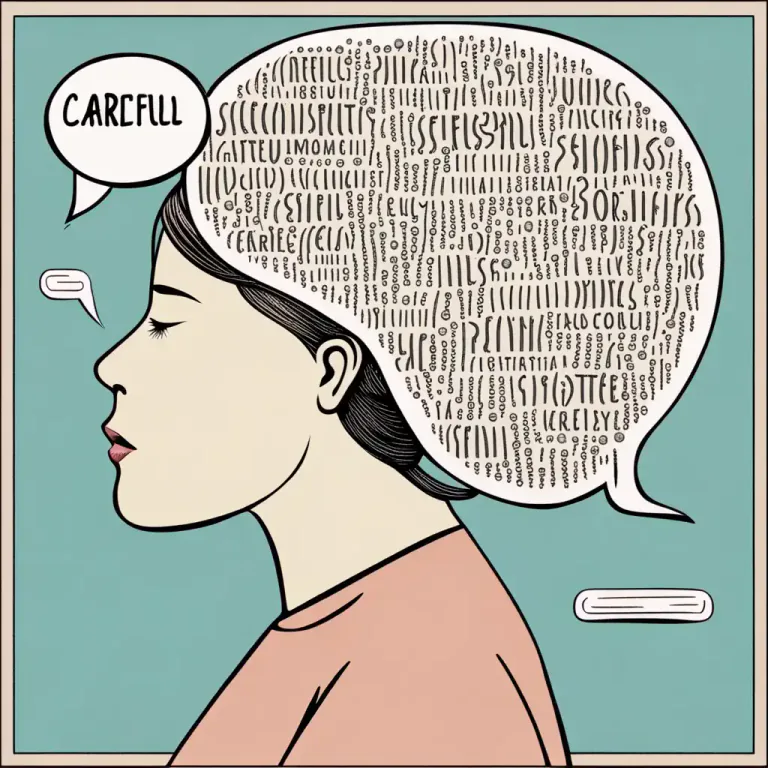 Visual representation of "weigh your words" - To think carefully about the words one uses before speaking, typically to avoid causing offense or misunderstanding.