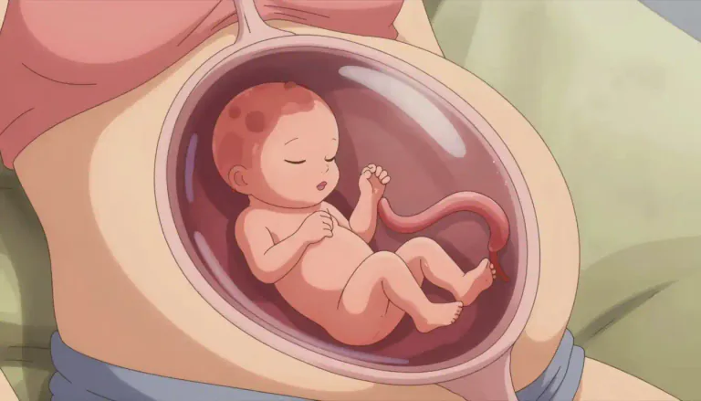 Visual representation of "fetus" - An unborn baby that is more than eight weeks old, inside its mother's womb