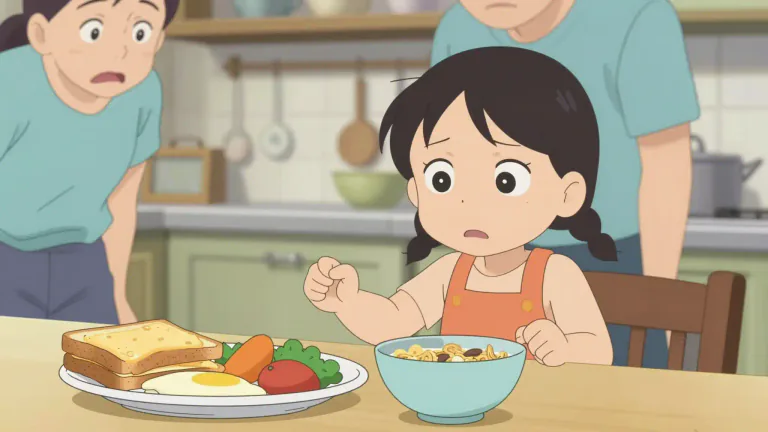 Visual representation of "picky" - Someone who is picky has very particular preferences and may refuse anything that does not meet their exact criteria.