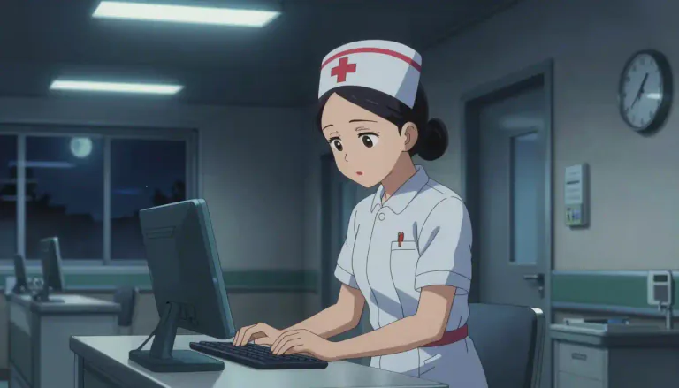 Visual representation of "nightshift" - A scheduled period of work during the night, typically in jobs that require round-the-clock operation.
