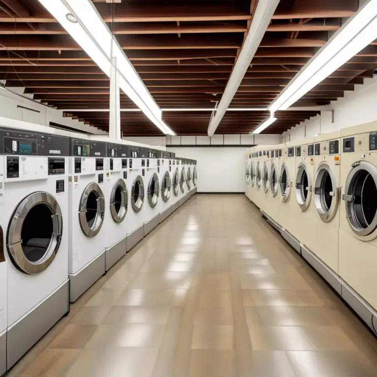 Visual representation of "laundry" - A room, area or building where clothes and linens are washed and dried.
