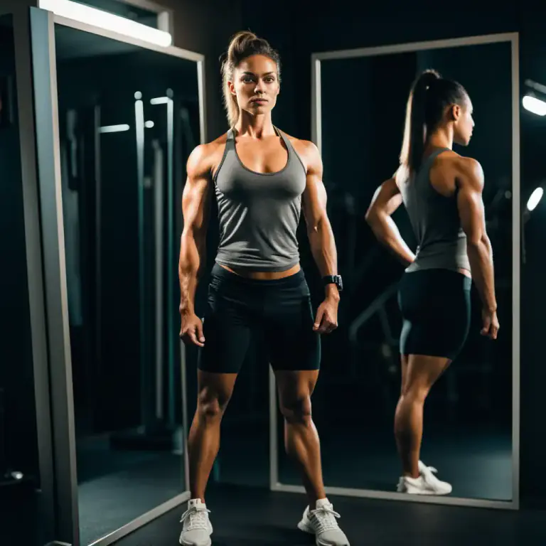Visual representation of "definition" - The level of development of a person's muscles when they are highly visible as a result of vigorous exercise.