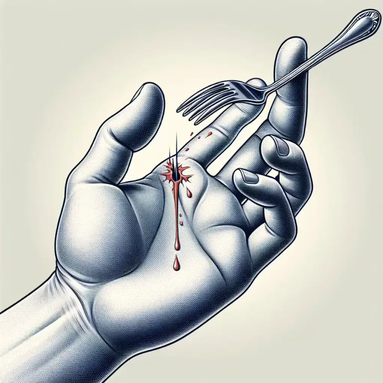 Visual representation of "stick" - To push a sharp or pointed object into or through something