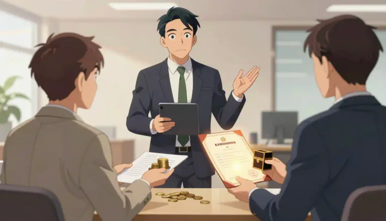 Visual representation of "broker" - A person who buys and sells goods or assets for other people.