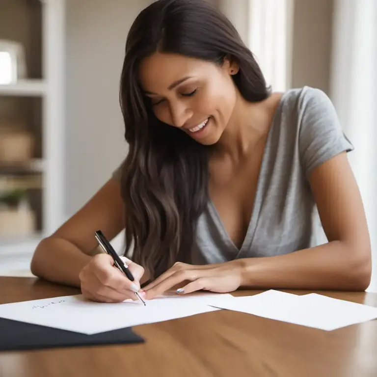 Visual representation of "note" - A note of thanks or acknowledgment