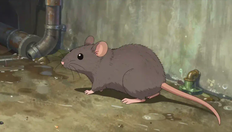 Visual representation of "rat" - A small animal with a long skinny tail that is often found in dirty places like sewers