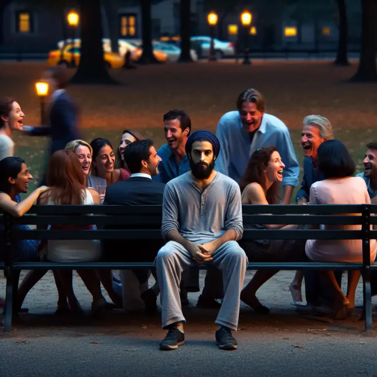 Visual representation of "misanthropic" - Not willing to be involved in normal social activities