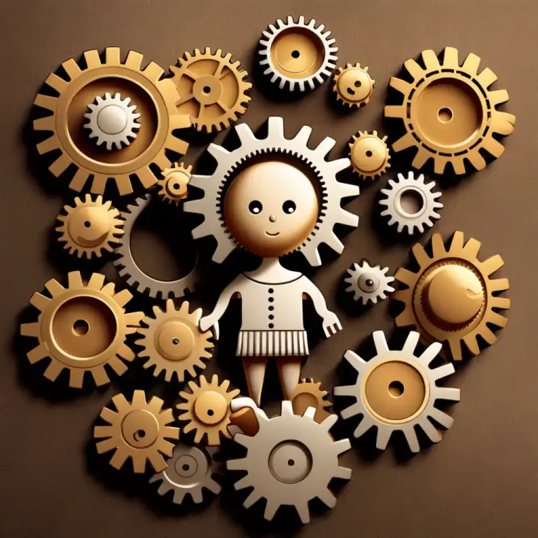 Visual representation of "cog" - An unimportant person in a large or complex organization