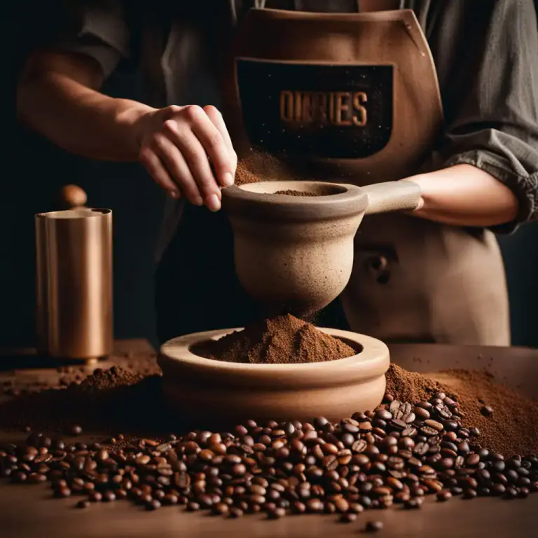 Visual representation of "pound" - To crush or grind something into a powder or paste