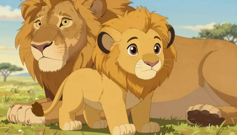 Visual representation of "cub" - The young one of certain animals, like lions, bears, or foxes.