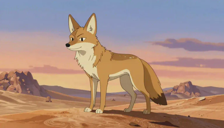 Visual representation of "coyote" - A wild animal similar to a dog, found in North America