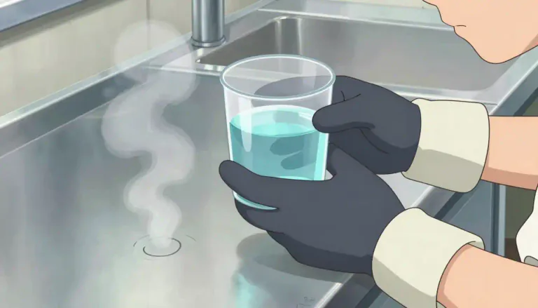 Visual representation of "lye" - A strong chemical used for cleaning or making soap.