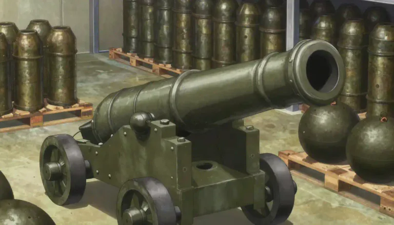 Visual representation of "ordnance" - Large weapons like cannons and bombs