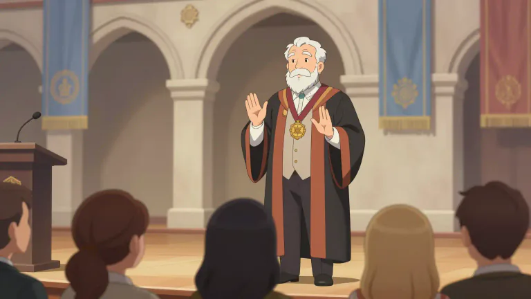 Visual representation of "chancellor" - The highest official in a university or college.