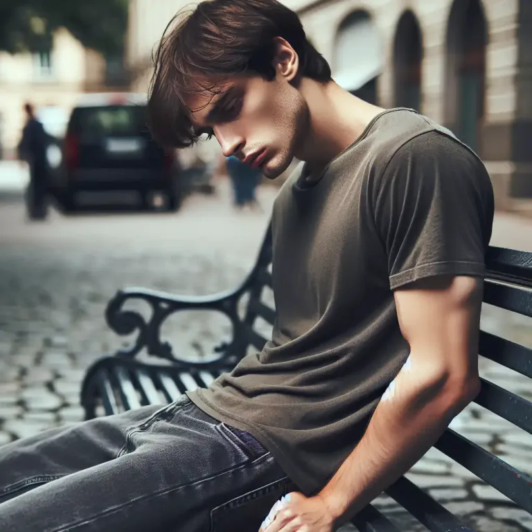 Visual representation of "slouchy" - Having a drooping posture or manner.