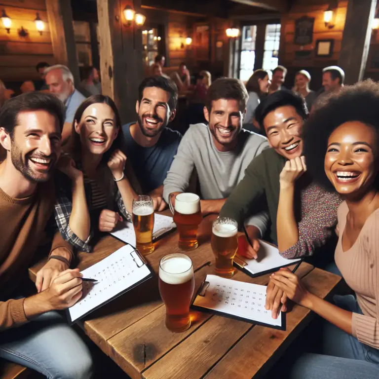Visual representation of "trivia" - A quiz game where people have to answer questions about small, unimportant details or facts.