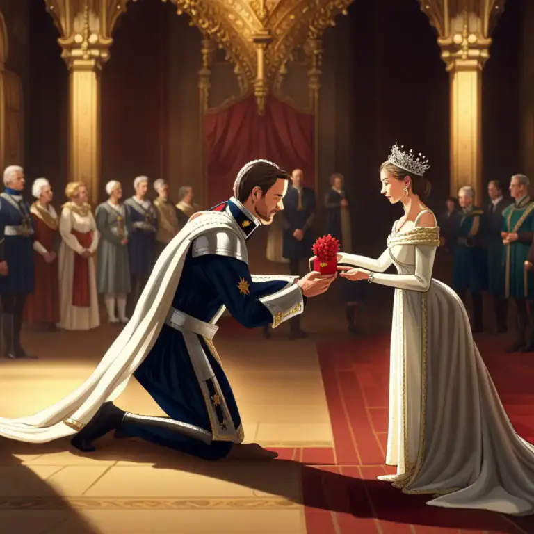 Visual representation of "investiture" - A formal ceremony where honors or ranks are bestowed upon individuals, typically in monarchies.