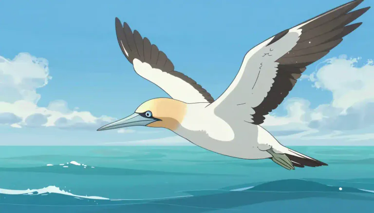 Visual representation of "booby" - type of seabird with a pointed bill and wide wings