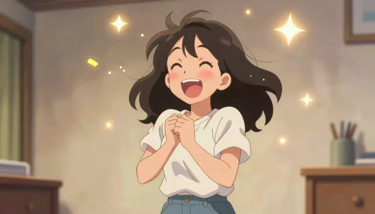 Visual representation of "ecstatic" - Feeling or expressing great happiness or joy.