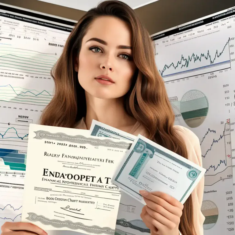 Visual representation of "certificate" - A document that is used for financial investments.
