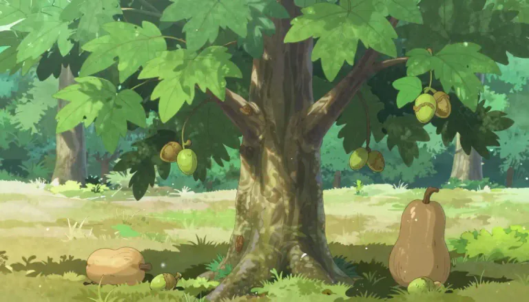 Visual representation of "butternut" - A type of tree that produces nuts and grows in North America.