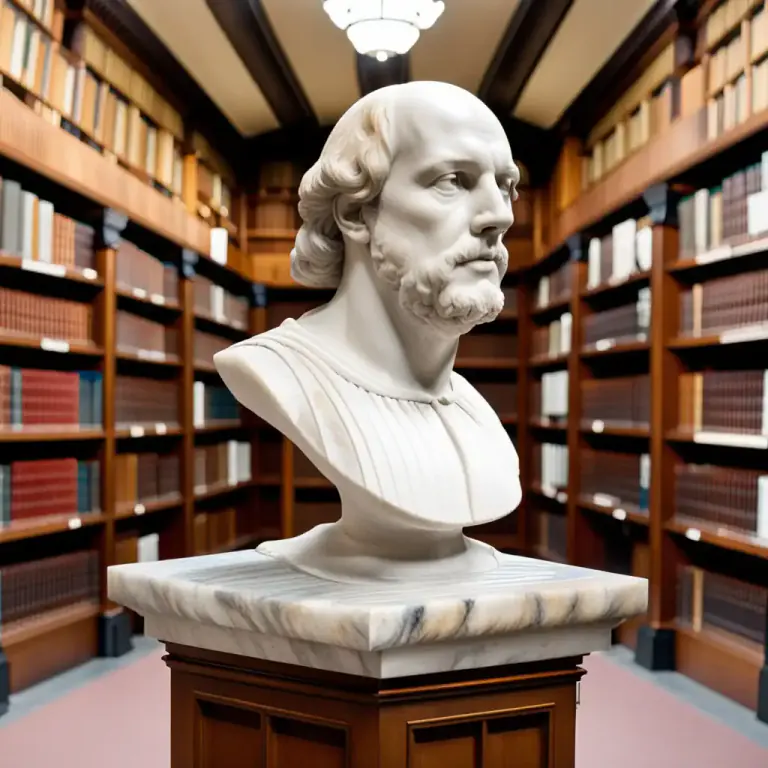 Visual representation of "bust" - a sculpture of a person's head, shoulders, and upper chest