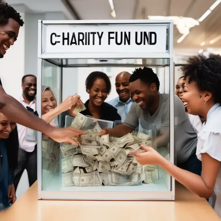 Visual representation of "pitch into" - to contribute (money or resources) to an endeavor