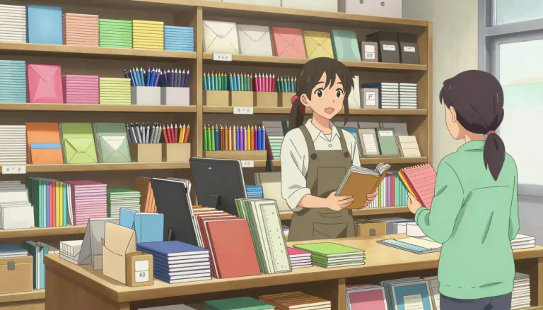 Visual representation of "stationer" - A person or business that sells materials used in writing, such as paper, pens, pencils, and other office supplies.