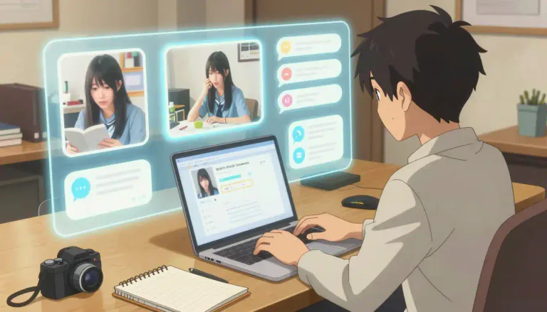 Visual representation of "blogging" - The activity of writing and publishing posts on a blog (personal website where a person regularly writes information or opinions)