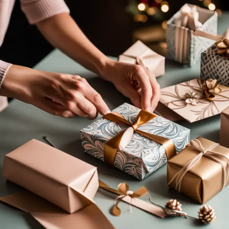 Visual representation of "wrap it up" - To cover something, especially by folding material around it