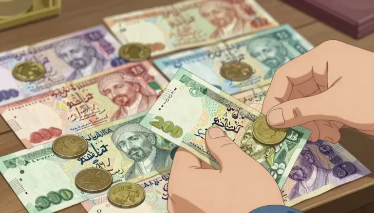 Visual representation of "rial" - The basic unit of money in some countries such as Iran and Oman.