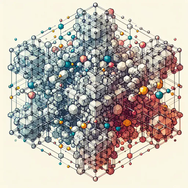 Visual representation of "interstitial" - In physics, interstitial refers to atoms or ions occurring in the interstices (spaces) of a crystal lattice.