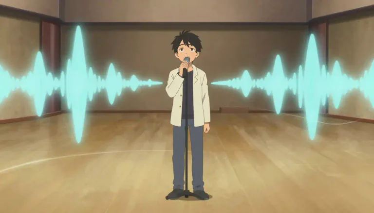 Visual representation of "reverb" - It is a sound effect that repeats many times and seems like it is echoing.