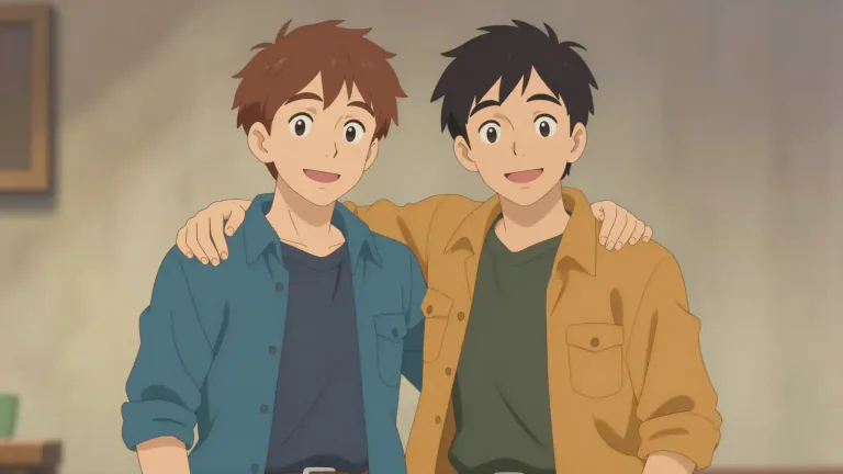 Visual representation of "fraternal" - Related to brothers or showing a close connection like that of brothers.
