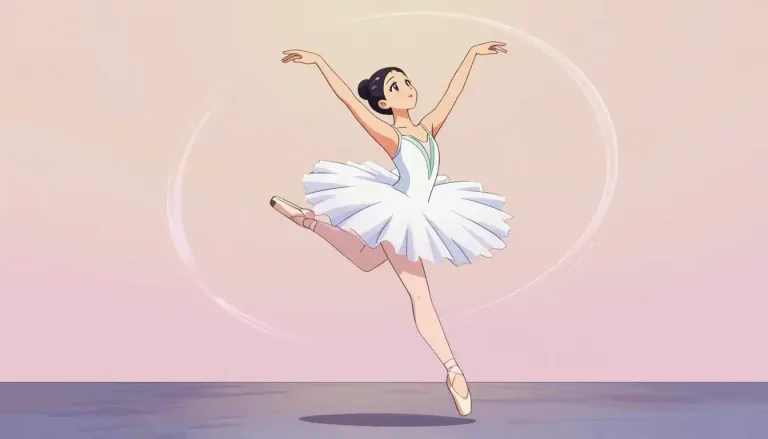 Visual representation of "balletic" - Related to or resembling ballet dancing.