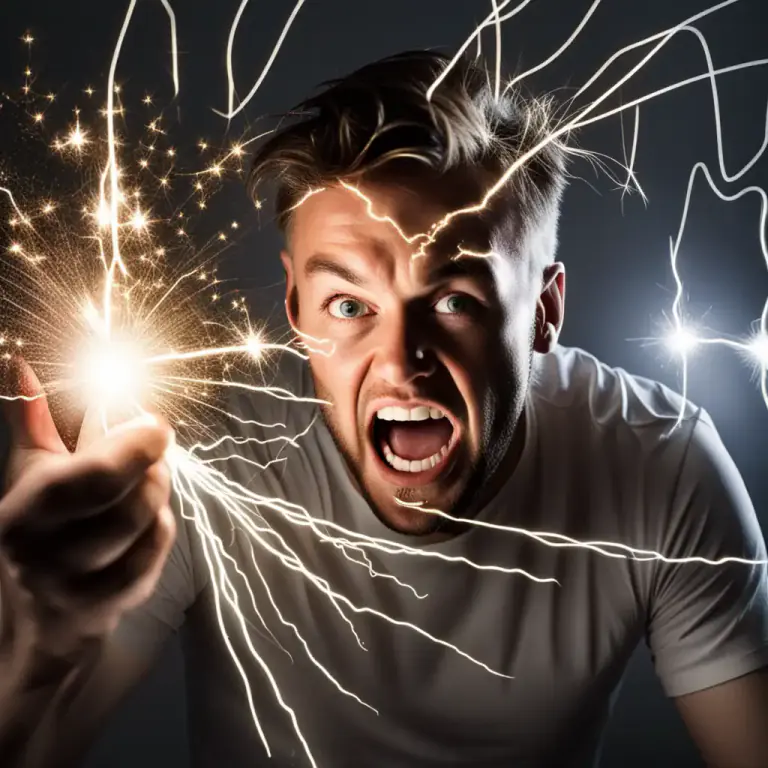 Visual representation of "shock" - To give an electric shock to someone or something.