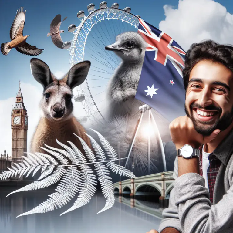 Visual representation of "antipodean" - A person from Australia or New Zealand